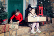 © tenrec - Girl and boy play on the porch