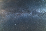 Fototapeta Kosmos - Milky Way over the clear night sky.