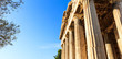 Athens, Greece. Hephaestus temple on blue sky background