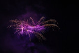 Fototapeta Dmuchawce - Colorful fireworks of traditional Santa Augusta celebration, Vittorio Veneto, Italy