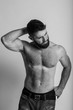 © vertige360 - Beautiful young man, bearded, sexy and muscular, Caucasian, Beau jeune homme barbu et musclé, caucasien