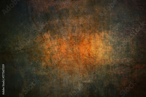 Fotografie, Obraz Scary dark grunge background with scratches
