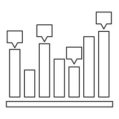 Poster - new chart icon vector thin line