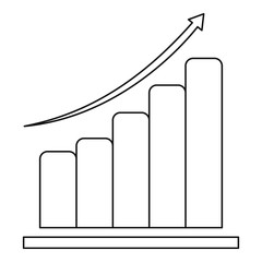 Poster - diagram icon vector thin line