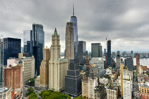 Plakat Panoramę Nowego Jorku Downtown