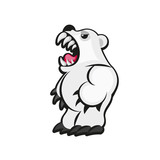 Fototapeta Dinusie - White Bear Logo