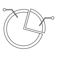 Poster - pie chart icon vector thin line