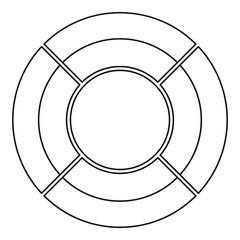 Poster - circle graph icon vector thin line