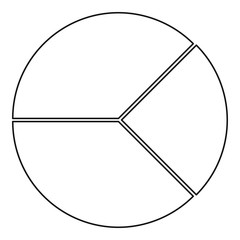 Poster - circle graph icon vector thin line