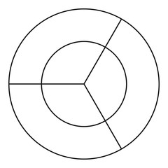 Poster - circle diagram icon vector thin line