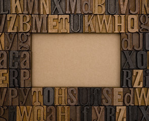 Poster - A Frame of Type Set Letters