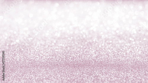 Rose Gold Pink Blur Glitter Bokeh Background With Blurry Silver