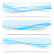 Blue light futuristic smooth mild swoosh line header footer collection