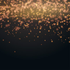 Wall Mural - Bright fantasy shimmering flaring lights over dark gradient christmas background