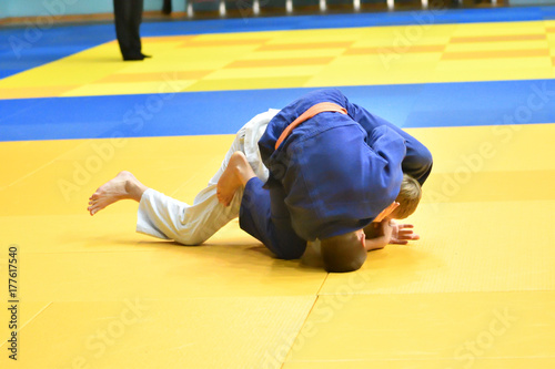 Plakat Dwa judoki na tatami