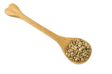 healthy hemp seeds with shells