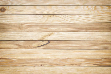 Wall Mural - Light wooden table, top view. Wood texture for background