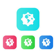 Sticker - Four Colors - Flat App Icons