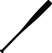 © BestNerdLife - A black and white silhouette of a baseball bat