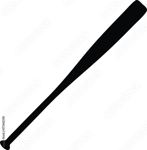 A black and white silhouette of a baseball bat - Buy this stock vector and  explore similar vectors at Adobe Stock | Adobe Stock