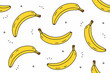Bananas seamless pattern. Vector illustration