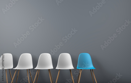 Fotomural Row of chairs with one odd one out