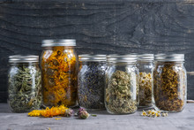 Herbs In Jars