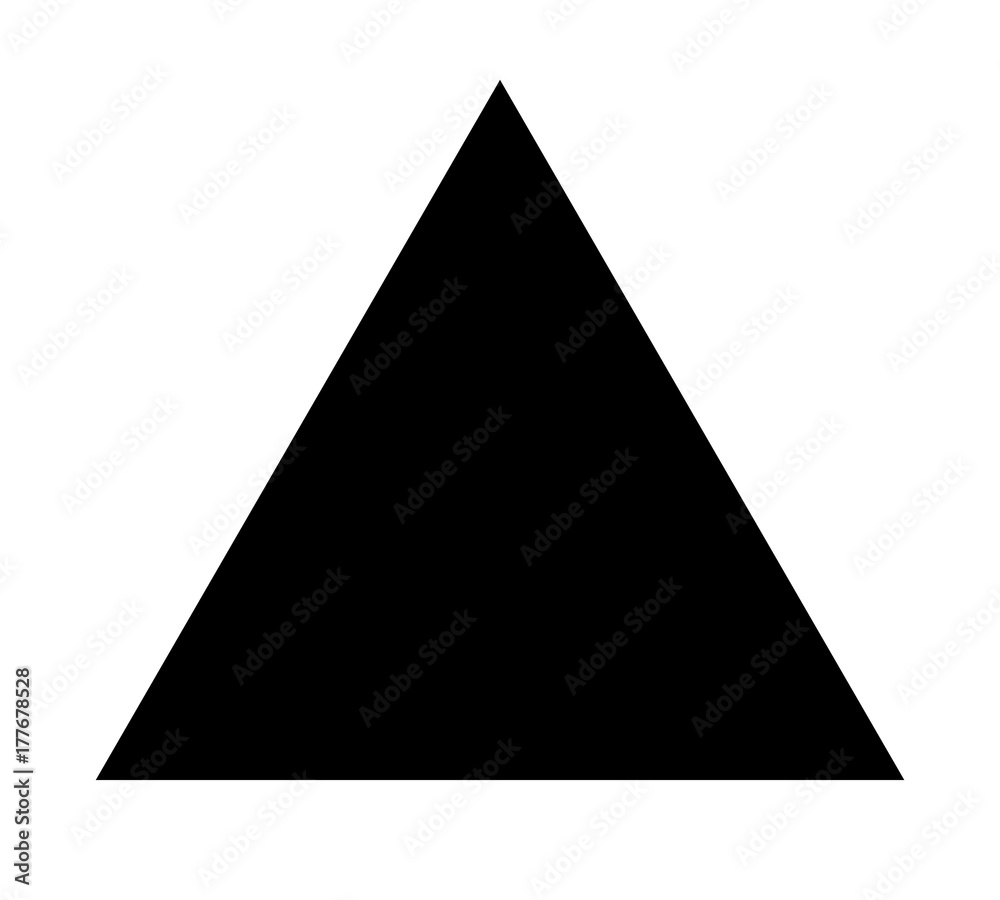 Triangle up arrow or pyramid flat vector icon for apps and websites - obrazy, fototapety, plakaty 