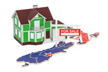 Poster - Property for sale and rent in New Zealand concept, 3D rendering