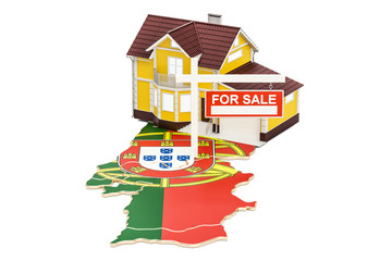 Poster - Property for sale and rent in Portugal concept, 3D rendering