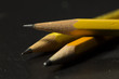 Macro shot of sharpened pencils