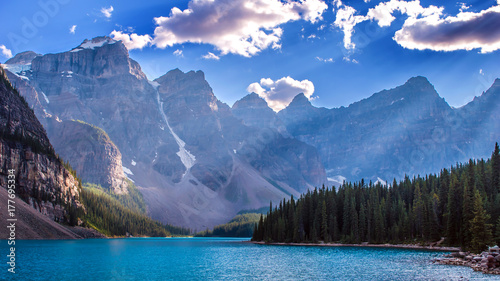 Scenic view of lake Moraine at Banff