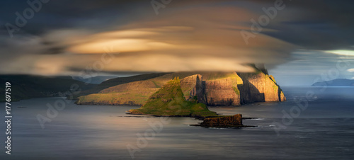 Tindholmur Panorama Canvas Print