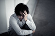 © SP56 - business man is stressed from his work. depression and anxiety concept.
