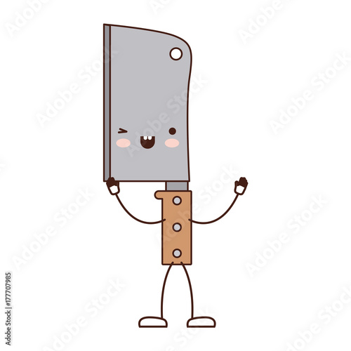 Butcher Knife Utensil Colorful Cartoon Silhouette Buy This Stock Vector And Explore Similar Vectors At Adobe Stock Adobe Stock