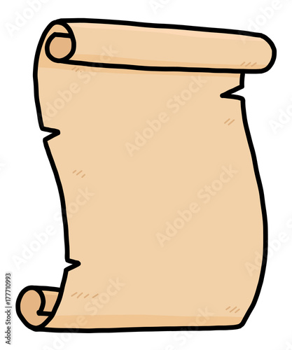 Old Paper Scroll Cartoon Vector And Illustration Hand Drawn Style Isolated On White Background Buy This Stock Vector And Explore Similar Vectors At Adobe Stock Adobe Stock