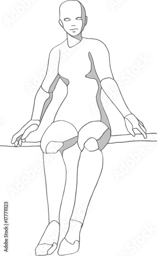Sitting Person Figure Drawing Pose Reference For Illustrators