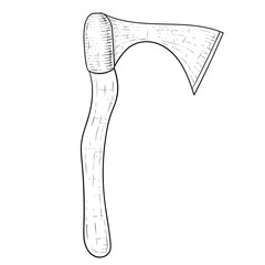 Wall Mural - Viking axe. Hand drawn sketch