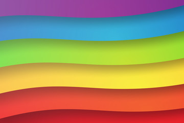 Wall Mural - paper art of shape rainbow abstract background,colorful,vector,illustration