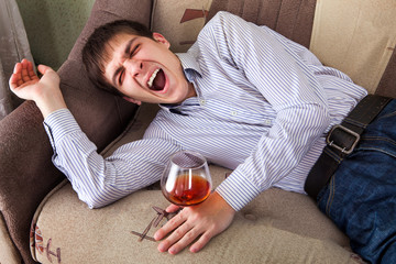 Poster - Young Man yawning