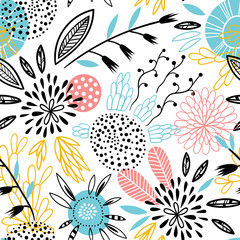 Poster - Seamless vector  floral pattern