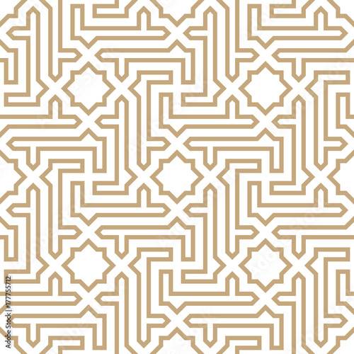 Fotografía arabic geometric seamless ornament pattern