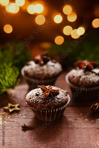 Zdjęcie XXL Świąteczne babeczki czekoladowe