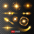 Light flash effect icon or vector lens flare shine