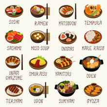 Japanese Cuisine Vector Illustration