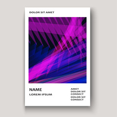 Wall Mural - Modern technology striped abstract covers design purple. Neon lines background frame. Trendy geometric template vector illustration for Cover Report Catalog Brochure Flyer Poster Banner Card