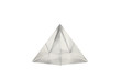 Pyramid glass / View of pyramid glass on white background.