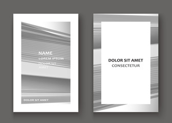 Wall Mural - Modern technology striped abstract covers design. Neon lines background frame white grey. Trendy geometric template vector illustration for Cover Report Catalog Brochure Flyer Poster Banner Card