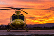 Helicopter on a sunset