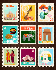 Sticker - India Travel Stamp Cards